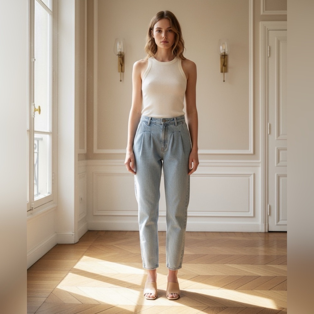Vintage Gap Pleated High Rise Mom Jeans